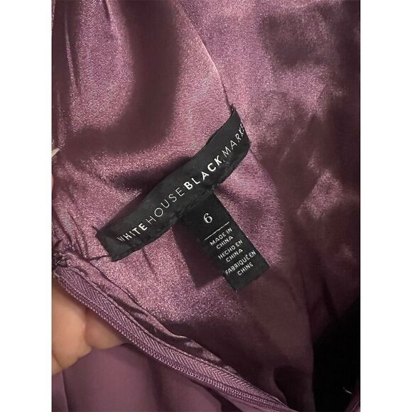White House Black Market Women's Purple Bell Sleeve Shift Dress Size 6 - Picture 6 of 6